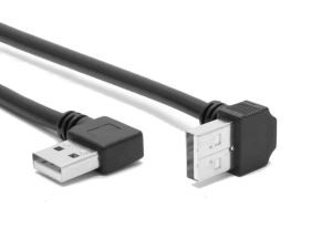 90도 직각 아래로 각도 USB USB2.0 남성 데이터 케이블