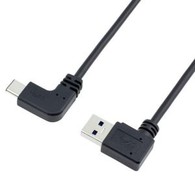 90도 오른쪽에 USB 타입 C 각도 남성 남성 USB 3.0 3.1 컨버터 케이블